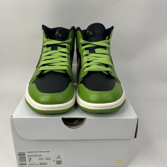 Nike Shoes Air Jordan 1 Mid Retro WMNS “Black Altitude Green” 2024 - Picture 2 of 5